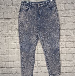 Acid Wash Ankle Jeggings